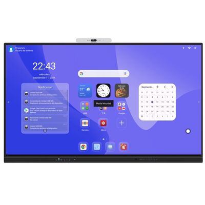 iBoard บอร์ดอินเตอร์เอกทีฟ์ พร้อมพอร์ตข้อมูล USB กระจกกระชับสําหรับห้องประชุม