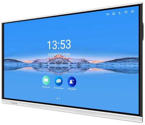 บอร์ดอินเตอร์เอ็กติวก์ 86 นิ้ว พร้อมจอ 4K UHD และจุดสัมผัส 20/40 สําหรับการเรียนรู้ร่วมกัน