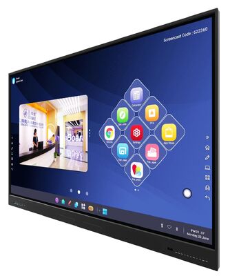 ปานล์อินเตอร์เอคทีฟ แฟลต 75 นิ้ว 4K UHD พร้อม 20 จุด Multi-Touch สําหรับห้องเรียนและสถานที่ทํางาน