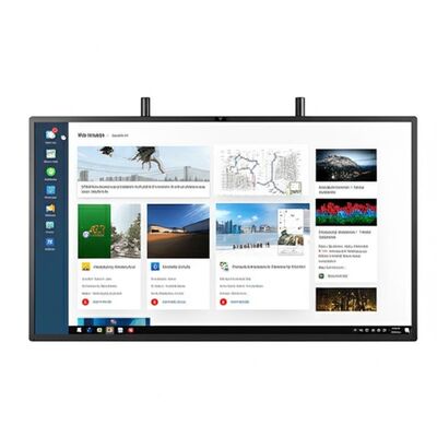 กระดานสีขาว LED อินเตอร์เอ็กทีฟ พร้อม Android 14 Ultra Fine Infrared Touch และไมค์กล้องตัวเลือกสําหรับโรงเรียนและการประชุม