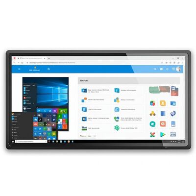 กระดานไวท์บอร์ดแบบโต้ตอบได้ขนาด 65 นิ้ว All In One พร้อมหน่วยความจำ 8+128G และระบบสัมผัสอินฟราเรดสำหรับการสอนและการประชุม