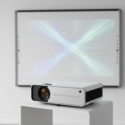 iBoard ราคาถูก DLP เลเซอร์ โปรเจคเตอร์พกพา 4K Whiteboard Ultra Short Throw โปรเจคเตอร์สําหรับห้องเรียน