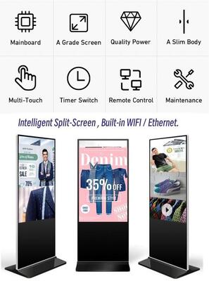 หลักฐานระบบ Android Digital Signage พร้อมจอสัมผัสอินฟราเรด ให้บริการแก้ไขการแสดงภาพปฏิสัมพันธ์และเพิ่มความร่วมมือของผู้ใช้