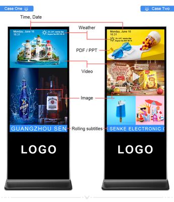 สกรีนโปสเตอร์ LED ขับเคลื่อน โปสเตอร์ LED ขับเคลื่อน ที่ยืนบนพื้น สําหรับโฆษณาและกิจกรรมทางการค้า