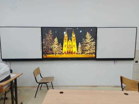 75 นิ้ว ดิจิตอล บอร์ดสีขาว บอร์ดสีเขียวสําหรับ IFPD บอร์ดสี LCD ที่เชื่อมต่อกัน