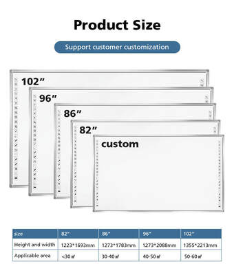 ไวท์บอร์ดอินเทอร์แอคทีฟออลอินวัน ขนาด 75 นิ้ว พร้อมเทคโนโลยีอินฟราเรดและหน้าจอสัมผัสแบบคาปาซิทีฟ 20 จุด