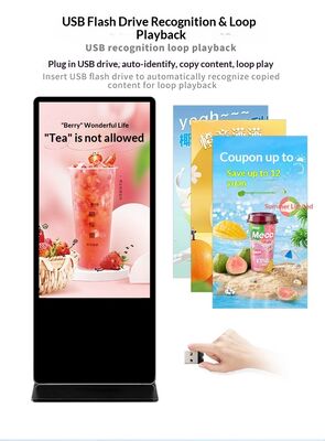 ป้ายดิจิทัลพร้อมมุมมอง >178° และอุณหภูมิการจัดเก็บ -20°C ถึง 60°C พร้อมระบบ CMS บนคลาวด์หรือแบบติดตั้งภายในองค์กร