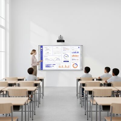 RoHS 85 Inch Interactive Display ปุ่มลัดสองด้านเพื่อการศึกษา