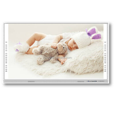 ภาษาหลายตัวเลือก All In One Interactive Whiteboard 75 นิ้ว ขนาดจออินเตอร์เอ็กเตอร์เอ็กเตอร์และเหล็กกระดาษเหล็กกระดาษเหล็กกระดาษหลัง