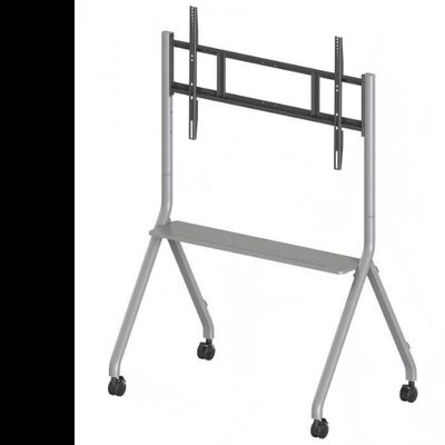 ขาตั้งมือถือ รถเข็นทีวีเคลื่อนที่สำหรับจอแสดงผลแบบโต้ตอบ Smart TV เหมาะสำหรับขนาด 65-86 นิ้ว