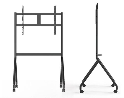 ขาตั้งมือถือ รถเข็นทีวีเคลื่อนที่สำหรับจอแสดงผลแบบโต้ตอบ Smart TV เหมาะสำหรับขนาด 65-86 นิ้ว