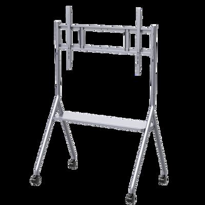 ขาตั้งมือถือ รถเข็นทีวีเคลื่อนที่สำหรับจอแสดงผลแบบโต้ตอบ Smart TV เหมาะสำหรับขนาด 65-86 นิ้ว