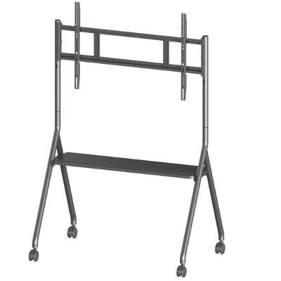 ขาตั้งมือถือ รถเข็นทีวีเคลื่อนที่สำหรับจอแสดงผลแบบโต้ตอบ Smart TV เหมาะสำหรับขนาด 65-86 นิ้ว