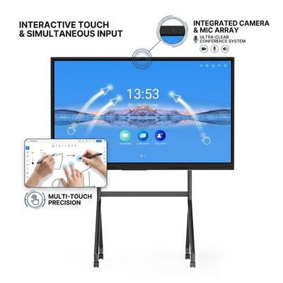 Iboard LCD Smart Board ปานีลสัมผัสปฏิกิริยา 75 นิ้ว สําหรับห้องเรียน พร้อมซุตซอฟต์แวร์การศึกษา