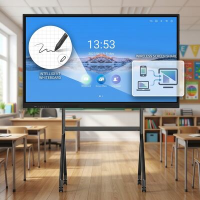 Iboard LCD Smart Board ปานีลสัมผัสปฏิกิริยา 75 นิ้ว สําหรับห้องเรียน พร้อมซุตซอฟต์แวร์การศึกษา