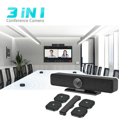 กล้องการประชุม 4K ePTZ พร้อมไมโครโฟนขยายไร้สายสำหรับการประชุม