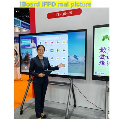 แผนผังอินเตอร์เอกทีฟ แฟลตที่นิยมใช้งาน 75 นิ้ว ความละเอียด 4k การสัมผัสสมาร์ทกับอุปกรณ์ระบบ Android ใหม่สําหรับการประชุมในห้องเรียน