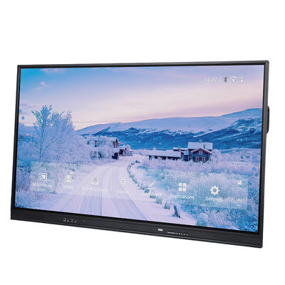 75" Office Smart Board 20 คะแนน Multi Touch Whiteboard Interactive กระดานไวท์บอร์ดดิจิตอลแบบแบน