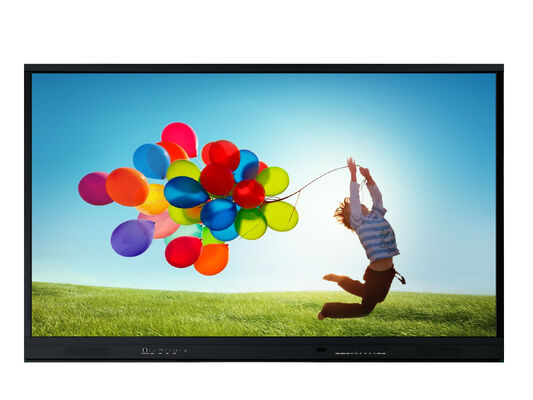 หน้าจอสัมผัสอินเตอร์เอ็กเตอร์ 75 นิ้ว Whiteboard 4K Smart Board Touch Display