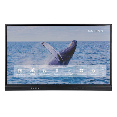นิ้วสัมผัสอินฟราเรด LCD สมาร์ทบอร์ด 75 นิ้วสำหรับการประชุมทางธุรกิจ