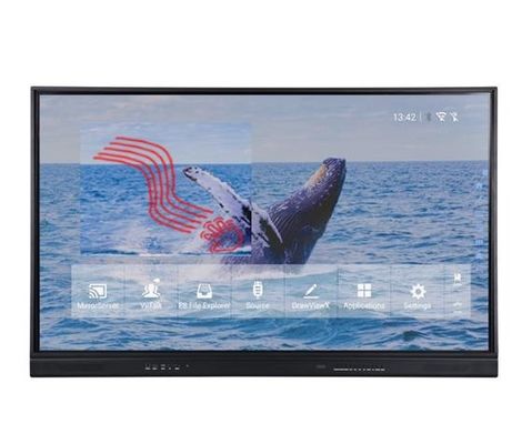 หน้าจอสัมผัส LCD แบบโต้ตอบ 65 นิ้วปากกานิ้ว 20 จุด Touch