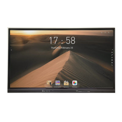 65 &#39;&#39; LED กระดานการสอนอินฟราเรดจอแสดงผล LED แบบโต้ตอบ Multi Touch Monitor กระดานไวท์บอร์ดอัจฉริยะ