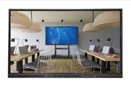 ไวท์บอร์ดแบบโต้ตอบ LED ขนาด 75 นิ้วจอแสดงผลแบบสัมผัสหลายระบบ Android Windows Dual