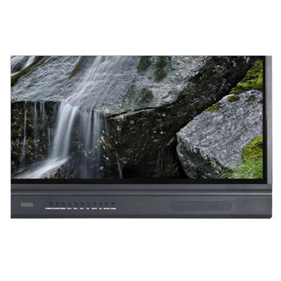 กระดานไวท์บอร์ดแบบโต้ตอบ LED ขนาด 65 นิ้ว, แอนดรอยด์ สมาร์ท แฟลตพาเนล 20/40 จุดสัมผัส อินฟราเรด สีดำ