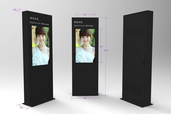 ป้ายดิจิตอลตั้งพื้น HD 3840x2160 จอแสดงผลคีออสก์แบบสัมผัส LED
