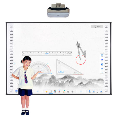 120in Interactive Projector Board Windows Android Linux OS Nano Ceramic สำหรับใช้ในโรงเรียน