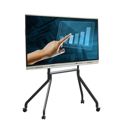 65 '' Multi Touch Screen Monitor กระดานไวท์บอร์ดแบบโต้ตอบกรอบอลูมิเนียมสีดำสำหรับการประชุม