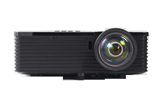 ราคาถูกแบบพกพาฉายภาพสั้นเลเซอร์โปรเจคเตอร์โคมไฟ 3200lm 30''-300'' ขนาดสีดำ
