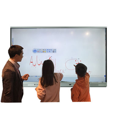 พอร์ตด้านหน้าไวท์บอร์ดแบบโต้ตอบ Iboard 4K 60Hz พร้อม USB สำหรับใช้งานหลาย 3 ช่อง