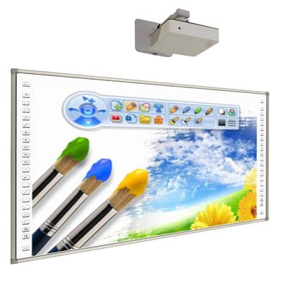 กระดานไวท์บอร์ดแบบโต้ตอบออนไลน์ 120 นิ้ว 32767x32767 Multi Touch Screen Monitor การใช้งานเพื่อการศึกษา