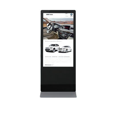 จอแสดงผลป้ายดิจิตอลตั้งพื้น 65 นิ้ว 178 องศาการอนุมัติ FCC HD โรงงานใหม่ผลิต