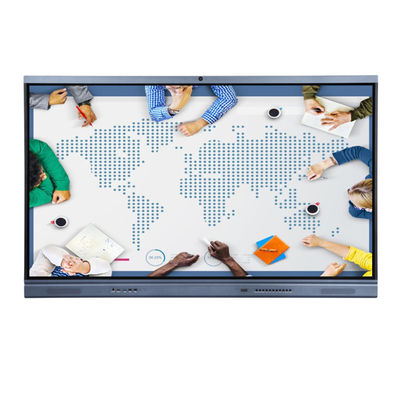 75" NFC ในตัวกล้องและไมค์อินเทอร์แอคทีฟ Flat Panel 4K ไวท์บอร์ดแบบโต้ตอบสำหรับธุรกิจและห้องเรียน