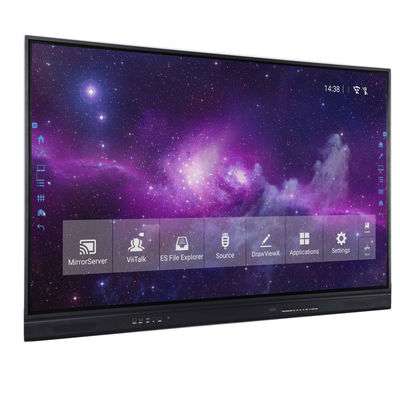 Anti Glare Glass Mirror ไวท์บอร์ดแบบโต้ตอบแสง 65in Aluminium