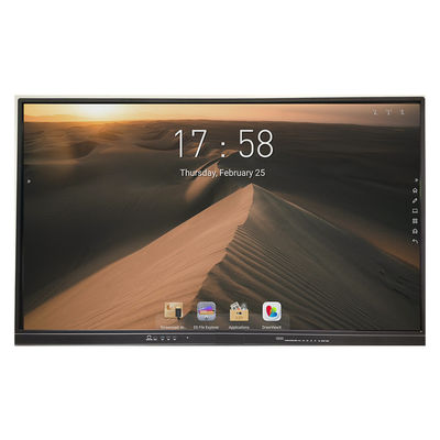 65 นิ้ว 4 มม. กระจกนิรภัย IR กระดานไวท์บอร์ดแบบโต้ตอบ 4K DLED Screen