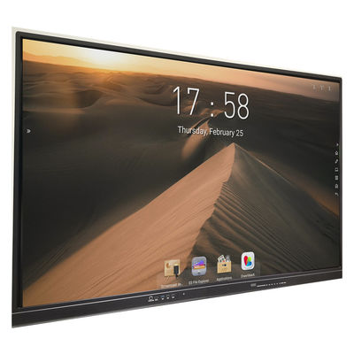 65 นิ้ว 4 มม. กระจกนิรภัย IR กระดานไวท์บอร์ดแบบโต้ตอบ 4K DLED Screen