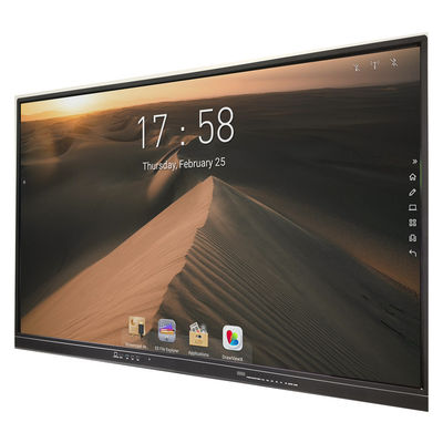 65 นิ้ว 4 มม. กระจกนิรภัย IR กระดานไวท์บอร์ดแบบโต้ตอบ 4K DLED Screen