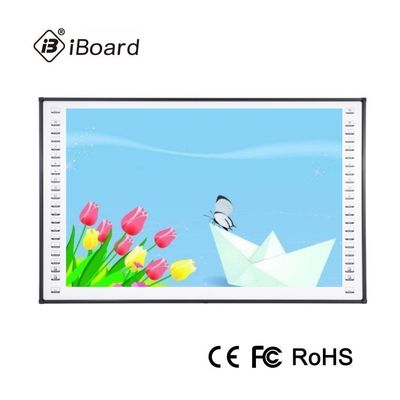 กระดานไวท์บอร์ดแบบโต้ตอบสำหรับห้องเรียนอลูมิเนียมขนาด 120 นิ้ว USB 1.1 Infrared