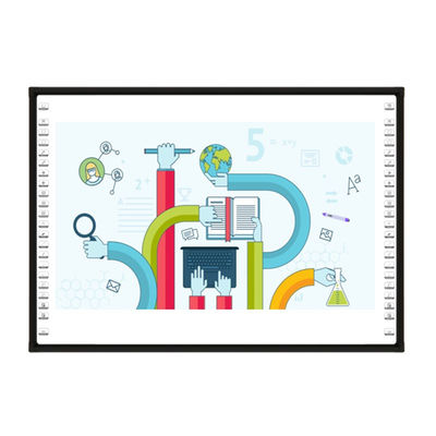 School T Series Multi Touch กระดานไวท์บอร์ดแบบโต้ตอบ 10 คะแนนสีเงินพร้อมซอฟต์แวร์การสอน