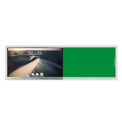 86 '' กระดานดำอัจฉริยะบันทึกสมาร์ทกระดานสีเขียว 4000:1 LED Android 9.0 350cd/m2 การเชื่อมต่อกระดานดำ