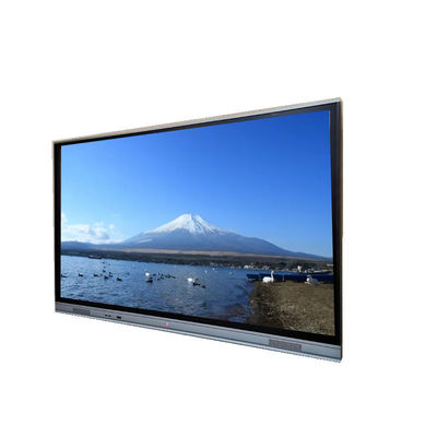 UHD 4K Interactive Touch Screen Monitor Zero Gap Glass Smart TV Whiteboard พร้อมคอมพิวเตอร์ทั้งหมดในเครื่องเดียว