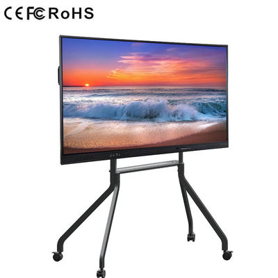 กระดานไวท์บอร์ดแบบโต้ตอบ IR LED 75 '' จอสัมผัสแบบแบน LCD แบบโต้ตอบเพื่อการศึกษา