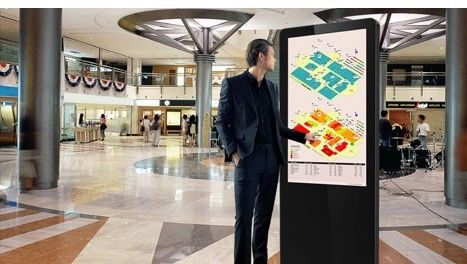 จอแสดงผล LED Kiosk, เครื่องโฆษณาป้ายดิจิตอลแบบโต้ตอบ CE 10 Touch Points Screen