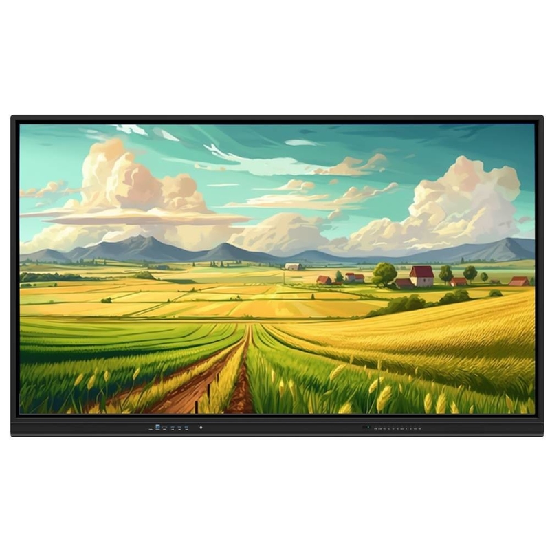 55 65 75 86 นิ้ว IR บอร์ดสีอินเตอร์เอคทีฟ 4K ทัชพานีล PC TV Android OPS Display สําหรับการประชุมการศึกษา
