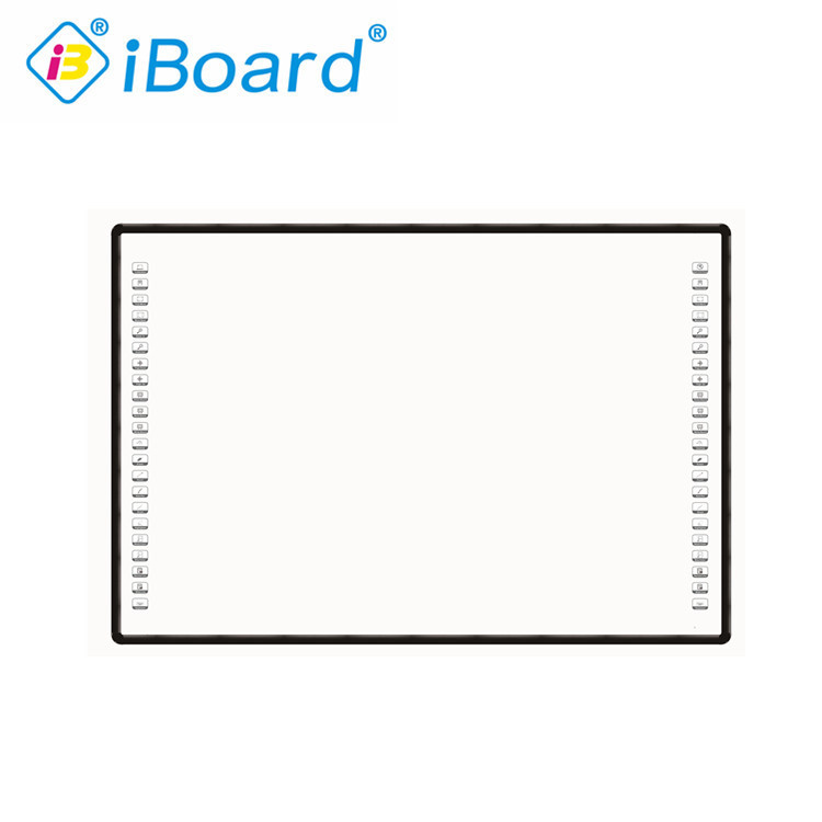 Interactive Projector Board 4K 82 85 102 Inch Side Bar 10 Touch Points USB PC Pen Finger Writing White Board For Schools