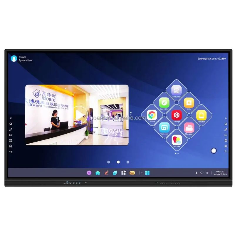 55/65/75/86/98 Inch Interactive Flat Panel สําหรับการประชุมวีดีโอและการศึกษาในธุรกิจ