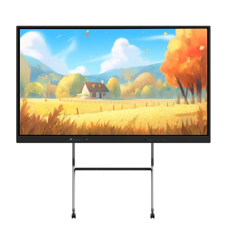 แอนดรอยด์ 13 LED ไวท์บอร์ดปฏิสัมพันธ์ 40 จุดสัมผัส 86 นิ้ว Smart TV จอแสดงด้วย WIFI BT HOTSPOT สําหรับการเรียนการสอน